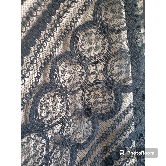 Ann Taylor-Loft Black Lace Strapless Dress Size 2 - Picture 4 of 11